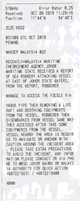 Navtex Message Example