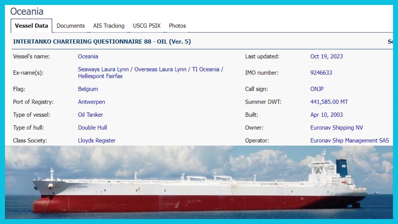 Worlds biggest tanker ULCC Oceania
