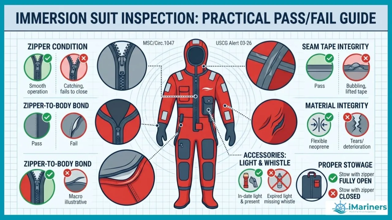 immersion suit inspection checklist